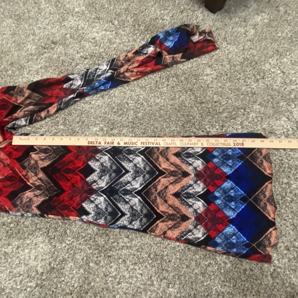 Women Ladies Small Stretch Pants Polyester Spandex Flare Leg Blue Red Pink Black - Picture 4 of 8